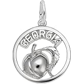 Georgia Peach Charm, Charms for Bracelets and Necklaces