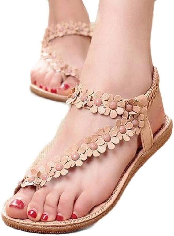 beaded flat sandals