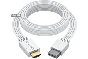 eSynic Compact WII to HDMI Adapter-2M/6.6 FT Cable Designed for Nintendo WII & WII U to HDTV/Monitor-1080P HD Upscaler with Built-in No Signal Loss Chip-Plug & Play for Super Mario (Not for WII Mini)
