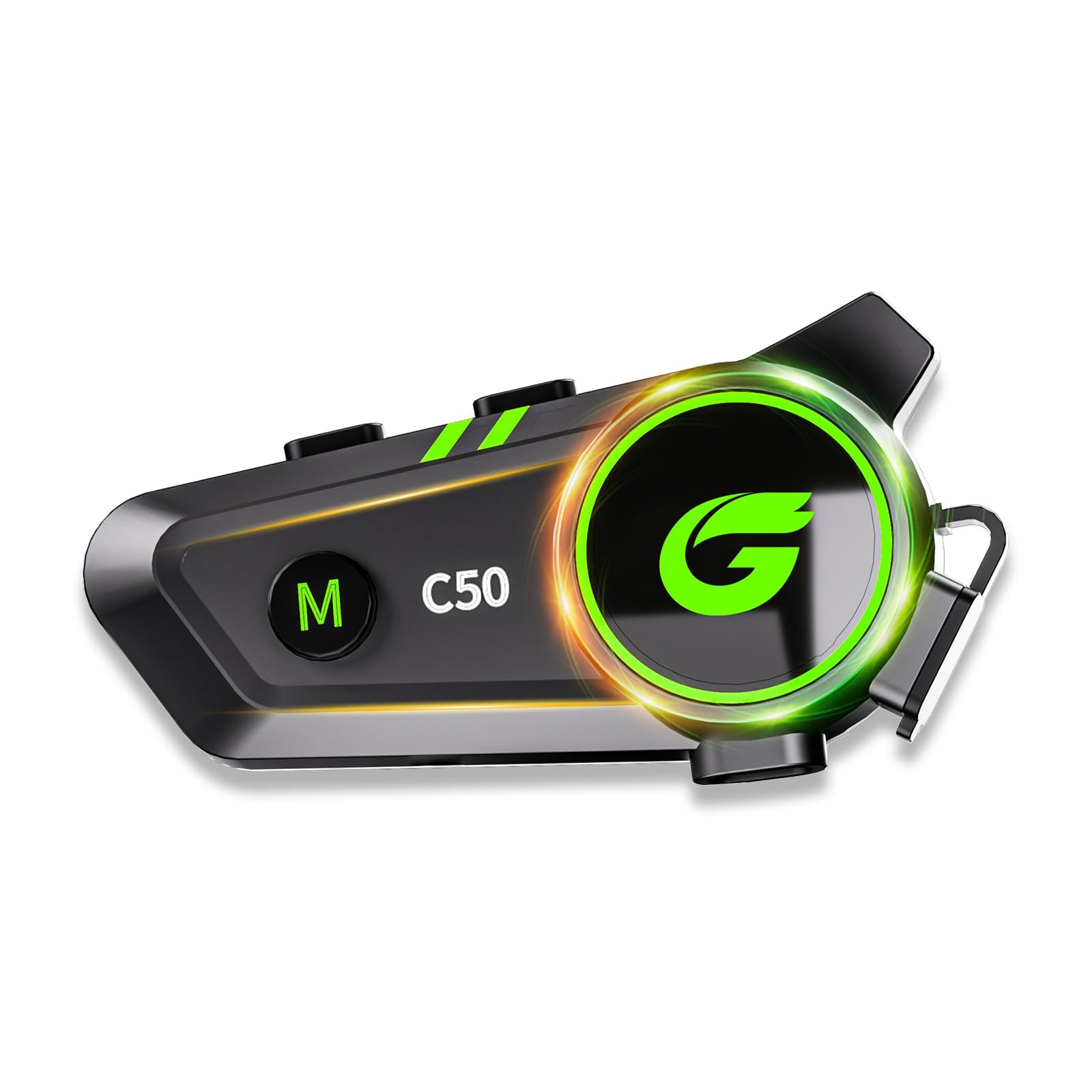 ZHIDUOXING Motorcycle Bluetooth Headset,C50 Motorcycle Intercom 2 Riders Automatic Reconnection,Motorbike Intercom Auto Answer/Voice Control/Active NoiseReduction/IP67 Waterproof(1Pack)