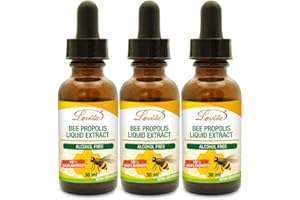 Lovita Bee Propolis 500 mg Liquid Extract | 9:1 Propolis Extract | Alcohol Free | Immune Support |1 Fl Oz (Pack of 3)