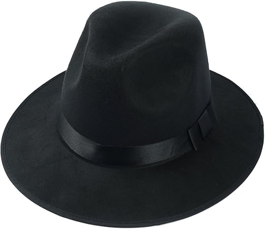 black felt panama hat