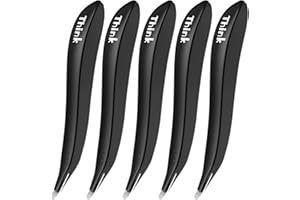 Magnetic Staple Remover Tool 5 Pack - THINKLEARN Professional No-Tear Stapler Puller Remover with Ergonomic Grip for Office, School, Home Use, Black