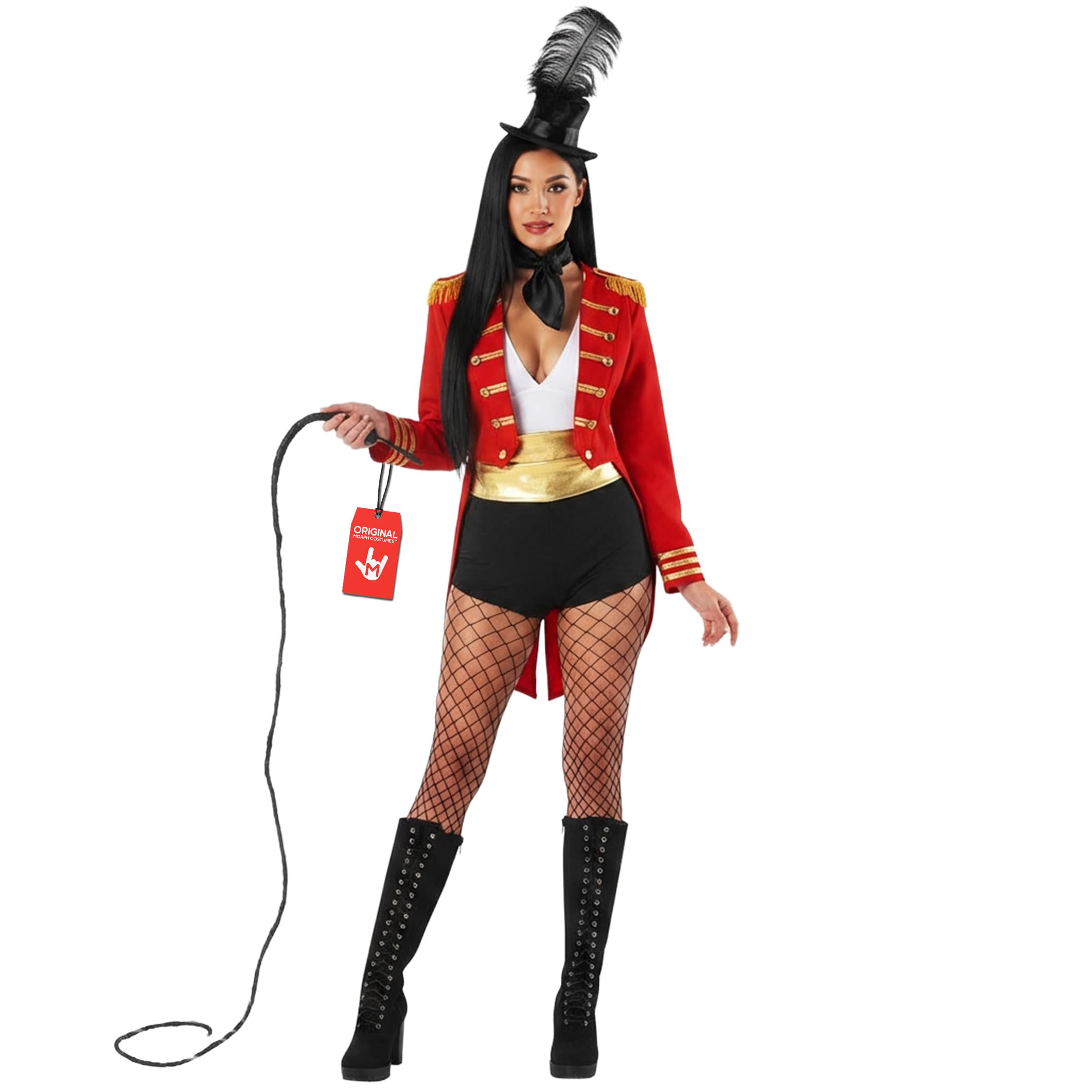 Fun Shack Women's Ringmaster Costume - Adult Showman Red Circus Carnival Outfit for Themed Parties and Events, Small