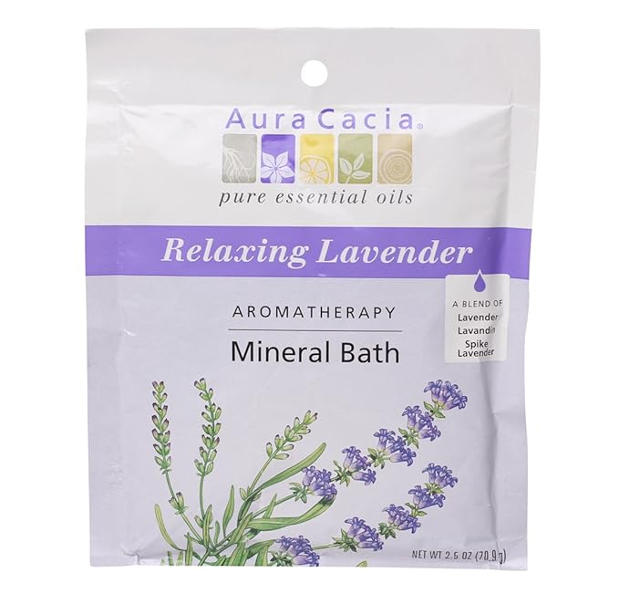 Aura Cacia Mineral Bath Salt (Relaxing Lavender) 1 Packet Beauty