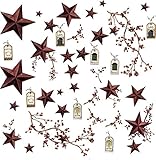 Country Stars 40 Big Removable Wall Decals Rustic Berries Room Decor Stickers