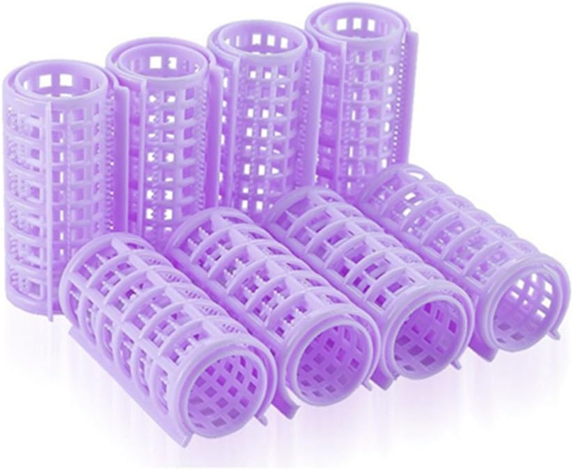 8 Pcs Plastic Hair Rollers Home DIY Hair Styling Tools Pro Salon