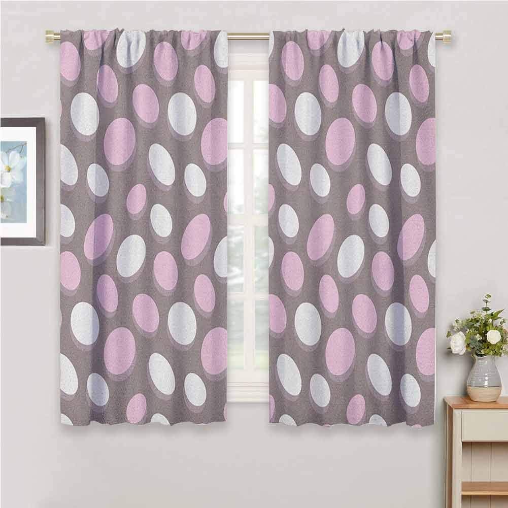 Hengshu - Cortinas opacas con diseño geométrico, diseño de círculos