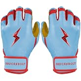 BRUCE BOLT Signature Series Short Cuff Batting Gloves - Signature Player Collection - Adult &amp; Youth Sizes