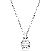 Swarovski Birthstone Stud Earring Collection, Square-Cut Stone and Crystals, Rhodium Finish