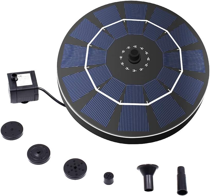 Decdeal Solar Pond Pump Upgraded Solar Fountain Pump With Battery