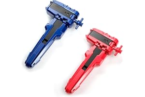AIBREAY 2 Pack X String Launchers, Blade X Winder Launcher with Grip, Two Launch Mode, Only Work with X Right Spinning Top(Red+Blue)