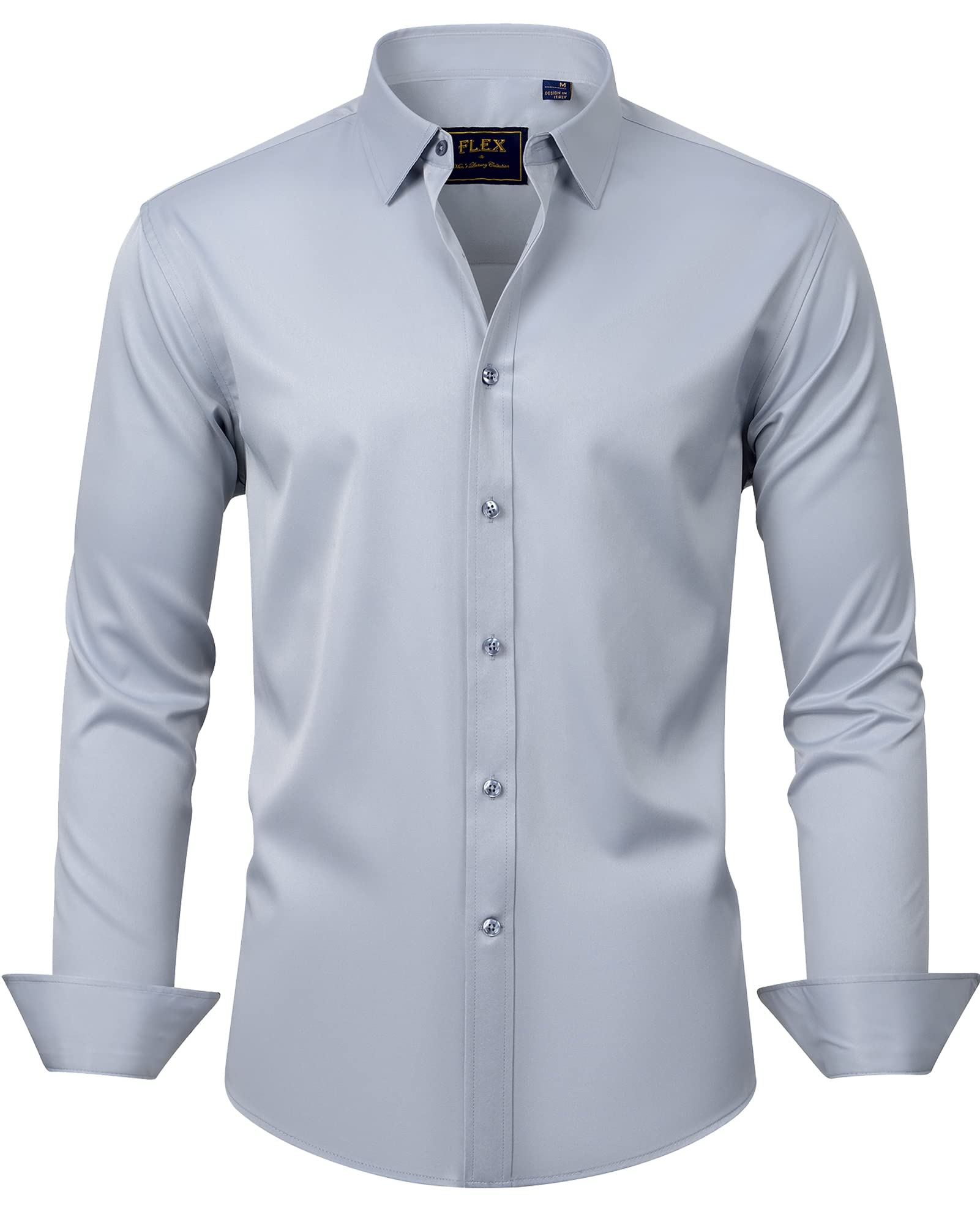 J.VER Men's Dress Shirts Solid Long Sleeve Stretch
