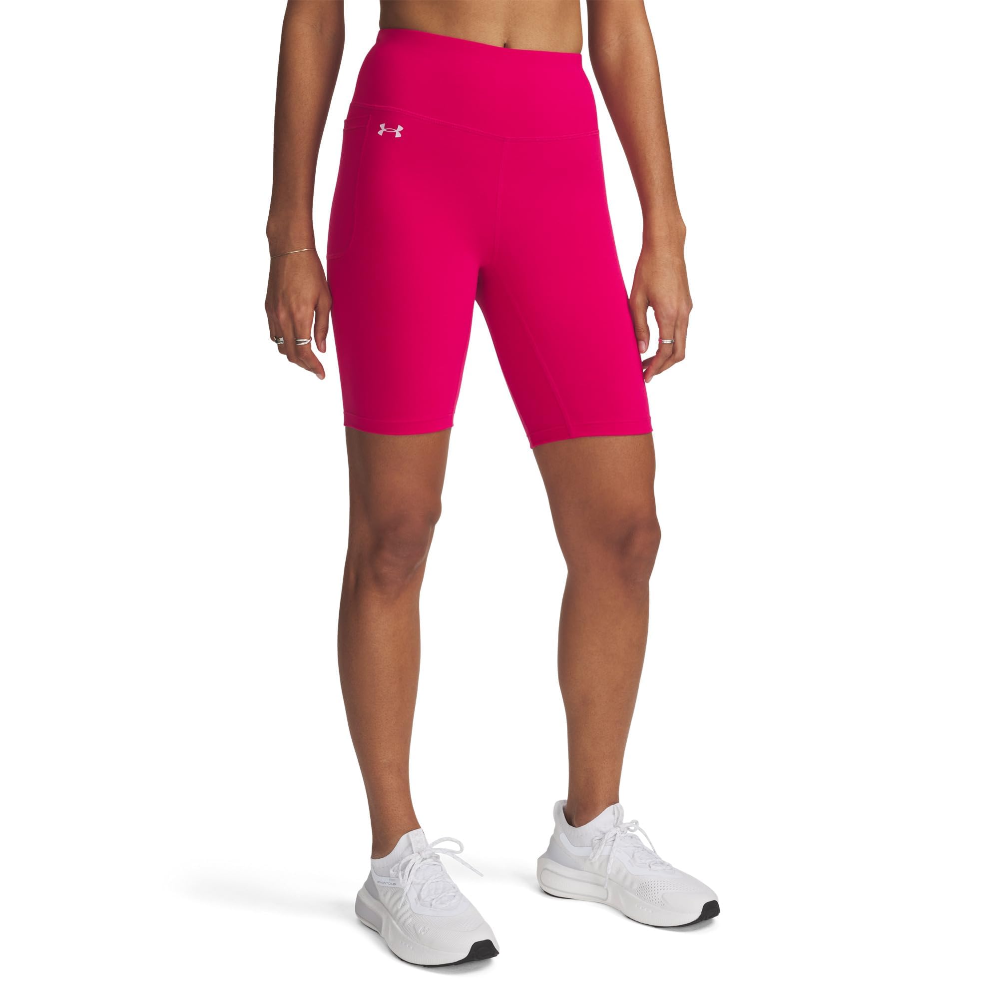 Under Armour Womens Motion Bike Shorts, (682) Shaded Fuchsia / / Prime Pink, X-Large