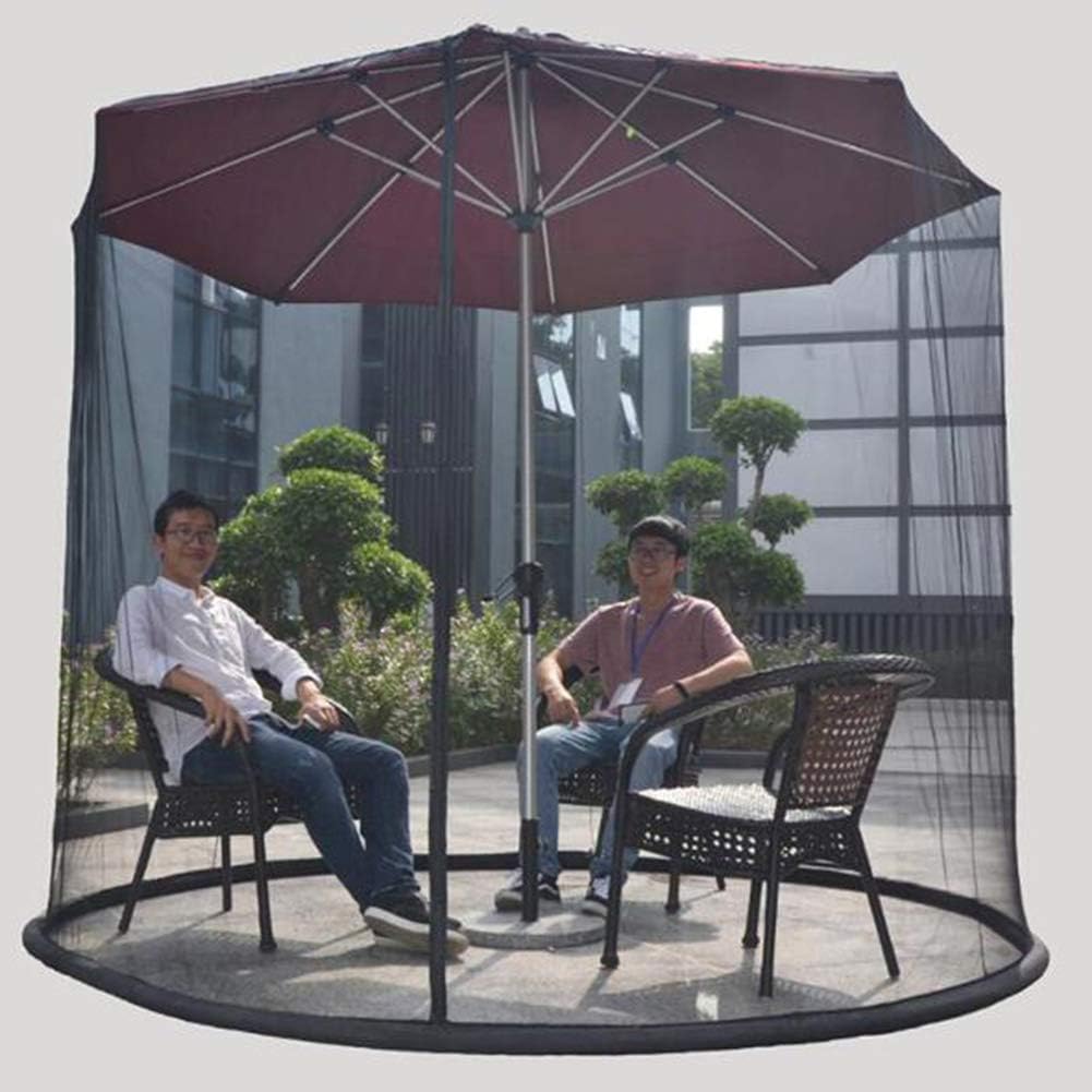 Amazon Com Yong 9 Ft Umbrella Mosquito Net Canopy Patio Set Mesh Mosquito Net Enclosure Umbrella Mosquito Patio Table Screen Patio Umbrella Suitable For Gazebos Parasols Black Sports Outdoors