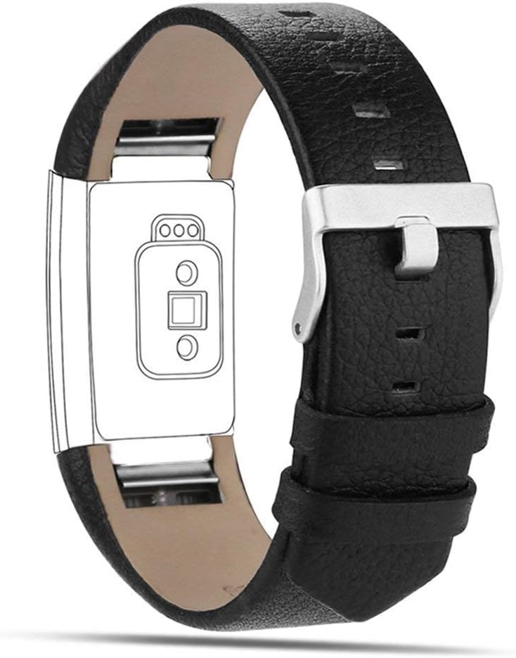 Goosehill Reemplazo Correa de Correa de Cuero Compatible con Fitbit Charge 2, Reemplazo Ajustable Correas Deportivas Fitness Muñequera