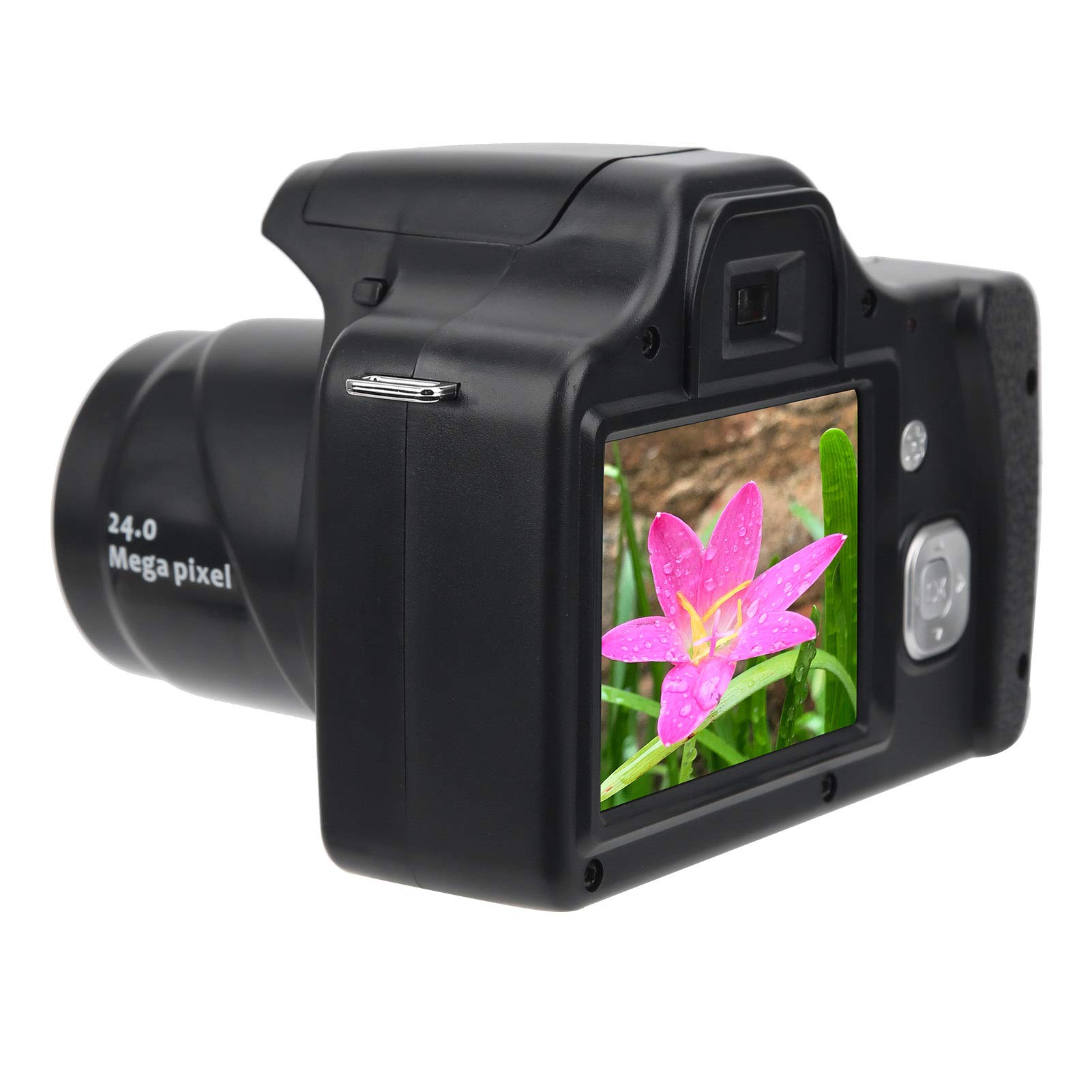 18X Zoom HD DSLR Camera, 3in LCD HD Screen, CMOS 5MP, up to 24MP Sensor, F/2.9 F=4.1mm Lens, 20-30CM Focal Length, Built-in Microphone, Auto/Night/Portrait Modes, 32GB Card(Standard Edition)