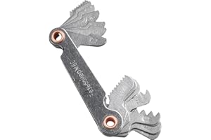 55° and 60° Thread Pitch Gauge for Metric (M) and British () Threads — Carbon Steel Thread Measuring Tool for Lathe, for CNC,