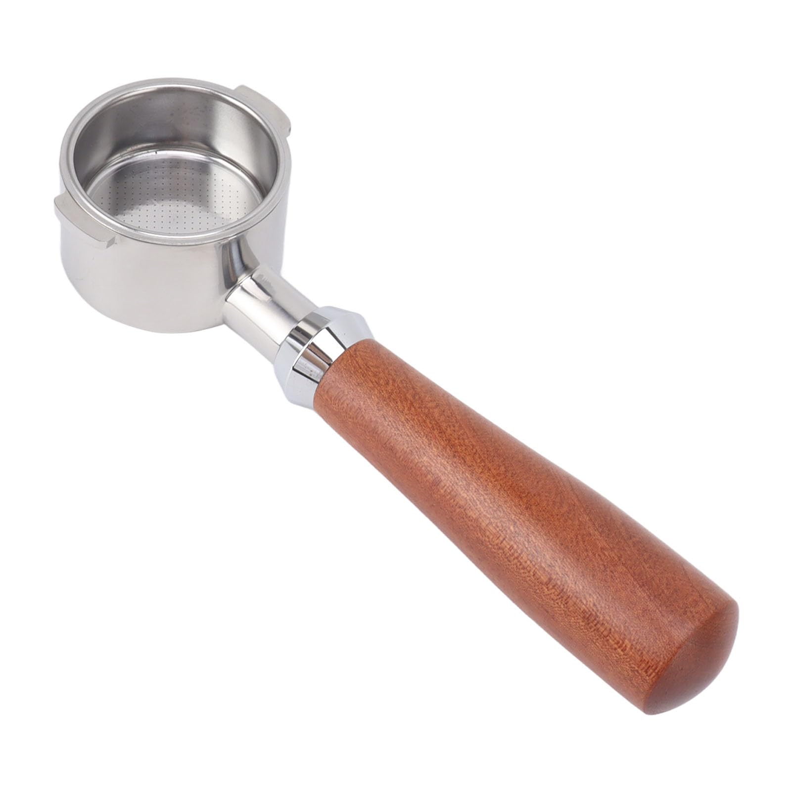 Bottomless Naked Portafilter, 51mm Bottomless Portafilter 2 Ears Stainless Steel Basket and Redwood Handle for Coffee Maker