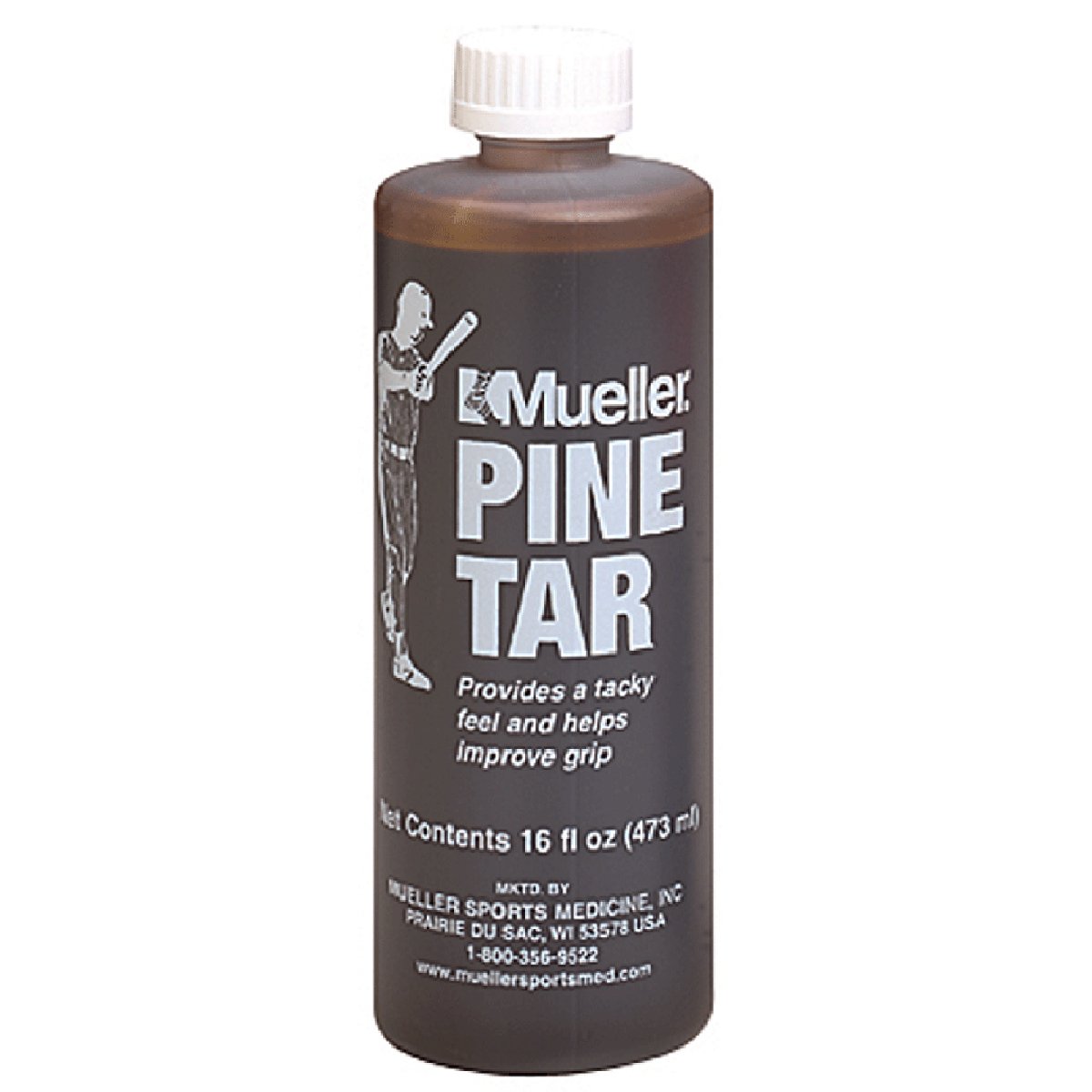 Mueller Pine Tar, 16 oz. Bottle Sticky, Black Liquid
