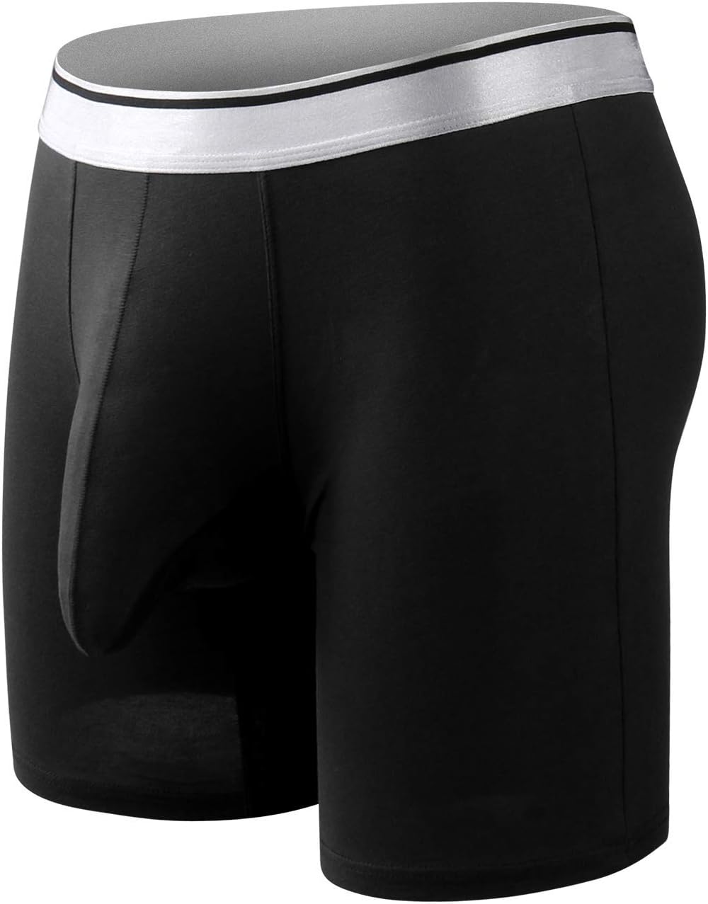 Men's Underwear Soft Solid Color Elephant Nose Mesh Boxer Briefs Stretch Large Size U Convex