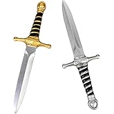 15" Fake Foam Swords Martial Arts Swords,Realistic Dagger Weapons Toys,Foam Sword Knife Prop for Play Fighting and Assassins Costume