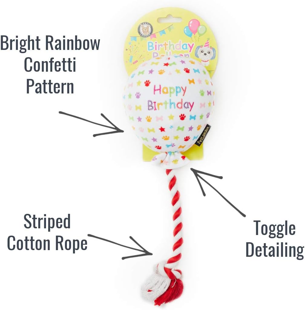 Pet London Birthday Balloon Dog Toy, Celebrate Your Dog's Happy Birthday - Image 5