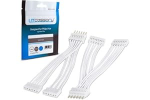 Litcessory Splitter for Philips Hue/WiZ Lightstrip (2 Pack, White - STANDARD 6-PIN V3 / WiZ Lightstrip)