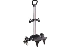 IVYH Backpack Trolley, Wheeled Trolley Aluminium Alloy Foldable Hand Cart 6 Wheels Rolling Luggage Carts for Kids Teens Adult School Travel (6 Wheels)