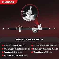 PHOBOOS Hydraulic Power Steering Rack and Pinion