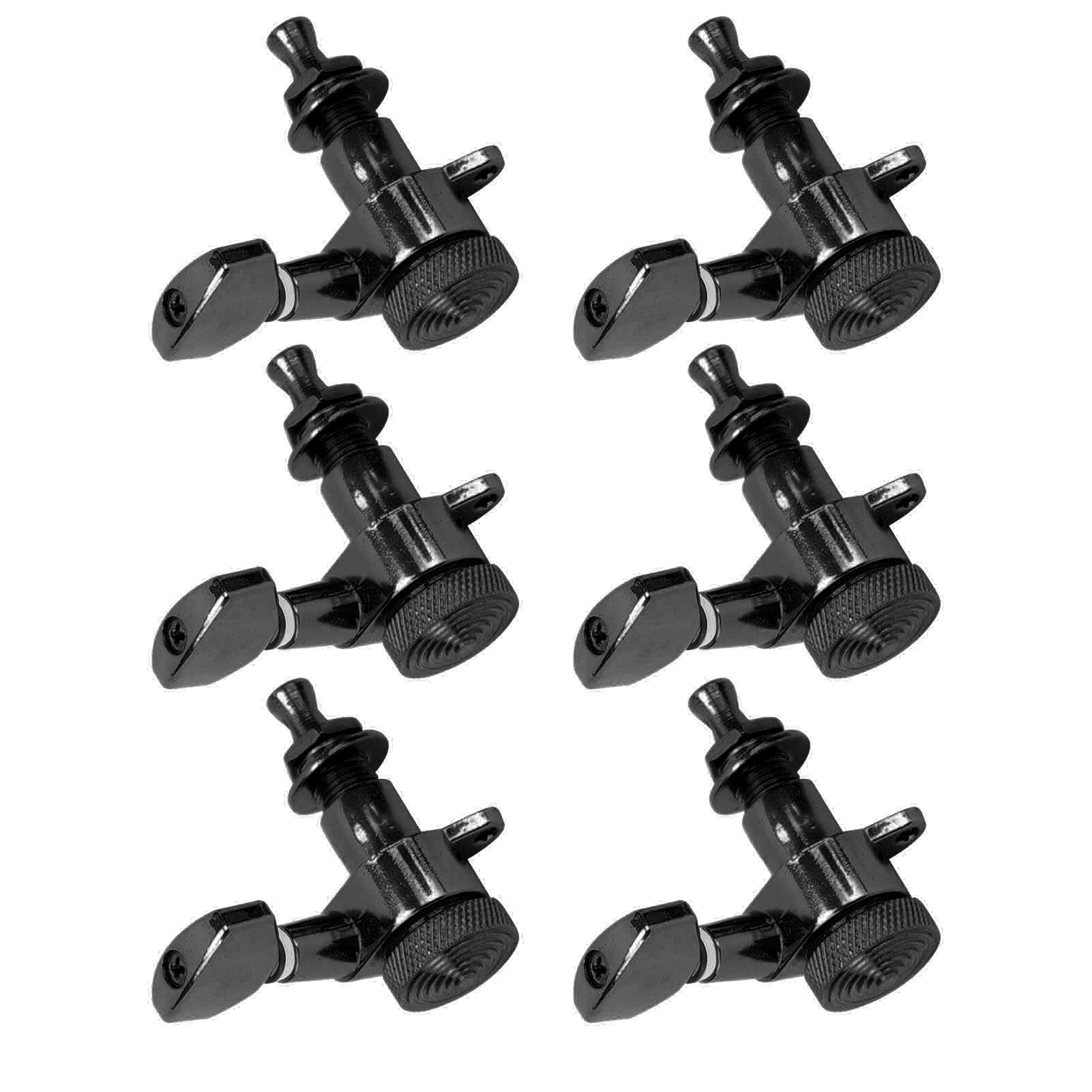 Guitar Tuning Pegs, Locking Guitar Tuners Professional Durable Vintage for Electric or Acoustic Guitars(Six right button set)