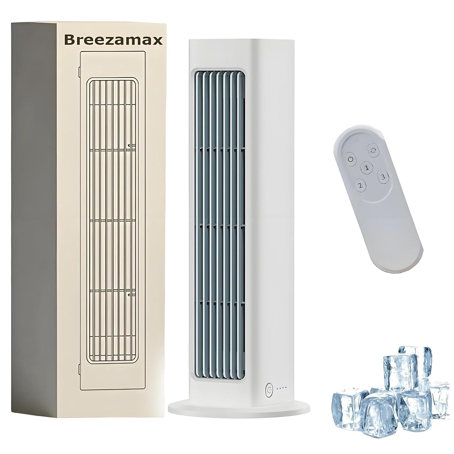 Breezamax, Breeze Max Air Cooler, Qinux Brizaac - Beat The Scorching Heat & Humidity Instantly, Breeze Max Portable Air Conditioners, Small and Compact Ultra Quiet Energy Efficient (Charging,A)