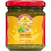 TUTTOCALABRIA Basil &amp; Porcini Mushroom Pesto, Premium Italian Sauce, 6.5 oz | Italian Basil and Porcini Mushroom Pesto, Authentic Ready-to-Use Sauce for Pasta, Sandwiches or Antipasto, Product of Italy