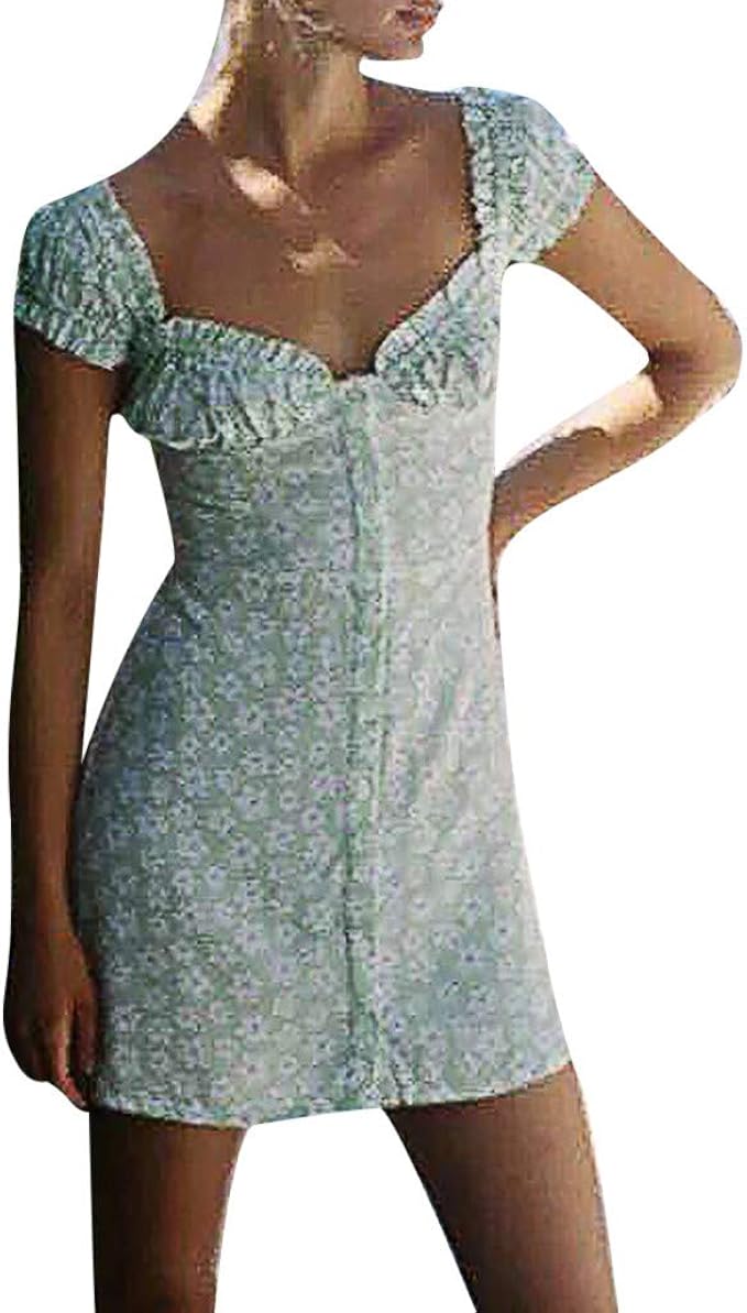 puff sleeve summer dress