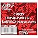 6 Pack Christmas Ribbon; Wire Edge Ribbon of 3 Yards Each; 2 1/2