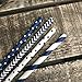 Paper Straws - Navy Blue and White - Stripe Chevron Polka Dot - 7.75 Inches - 100 Pack - Outside the Box Papers Brand