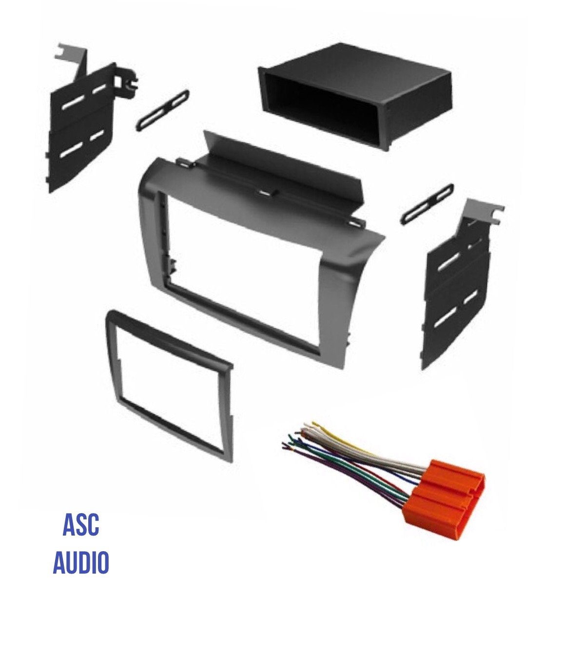 ASC Audio Car Stereo Radio Install Dash Mount Kit and Wire Harness for installing an Aftermarket Radio for 2004 2005 2006 2007 2008 2009 Mazda3 Mazda 3