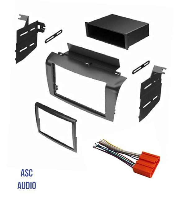 ASC Audio Car Stereo Radio Install Dash Mount Kit and Wire Harness for installing an Aftermarket Radio for 2004 2005 2006 2007 2008 2009 Mazda3 Mazda 3
