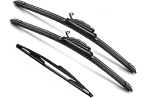 JustCar 3Pcs for Nissan Versa Windshield Wiper Blades 2007 2008 2009 2010 2011, Original Equipment Automotive Replacement Windshield Wiper Blades for My Car- 26"/14"/14" (Pack of 3) J- HOOK