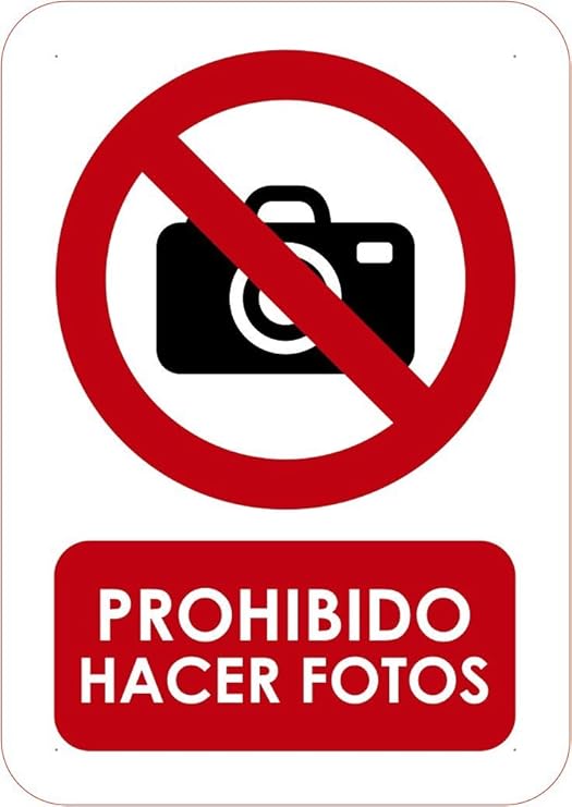 Señaletica Para Exteriores Prohibido hacer fotos Tamaño A5 ...
