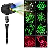 Innoo tech L2012-Y-01 Decoration Holiday Christmas Lights Projector with RF Remote for Outdoor, Red & Green