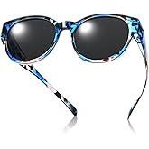 Br’Guras Polarized Oversized Fit over Sunglasses Over Glasses with Cat Eye Frame for Women&Men