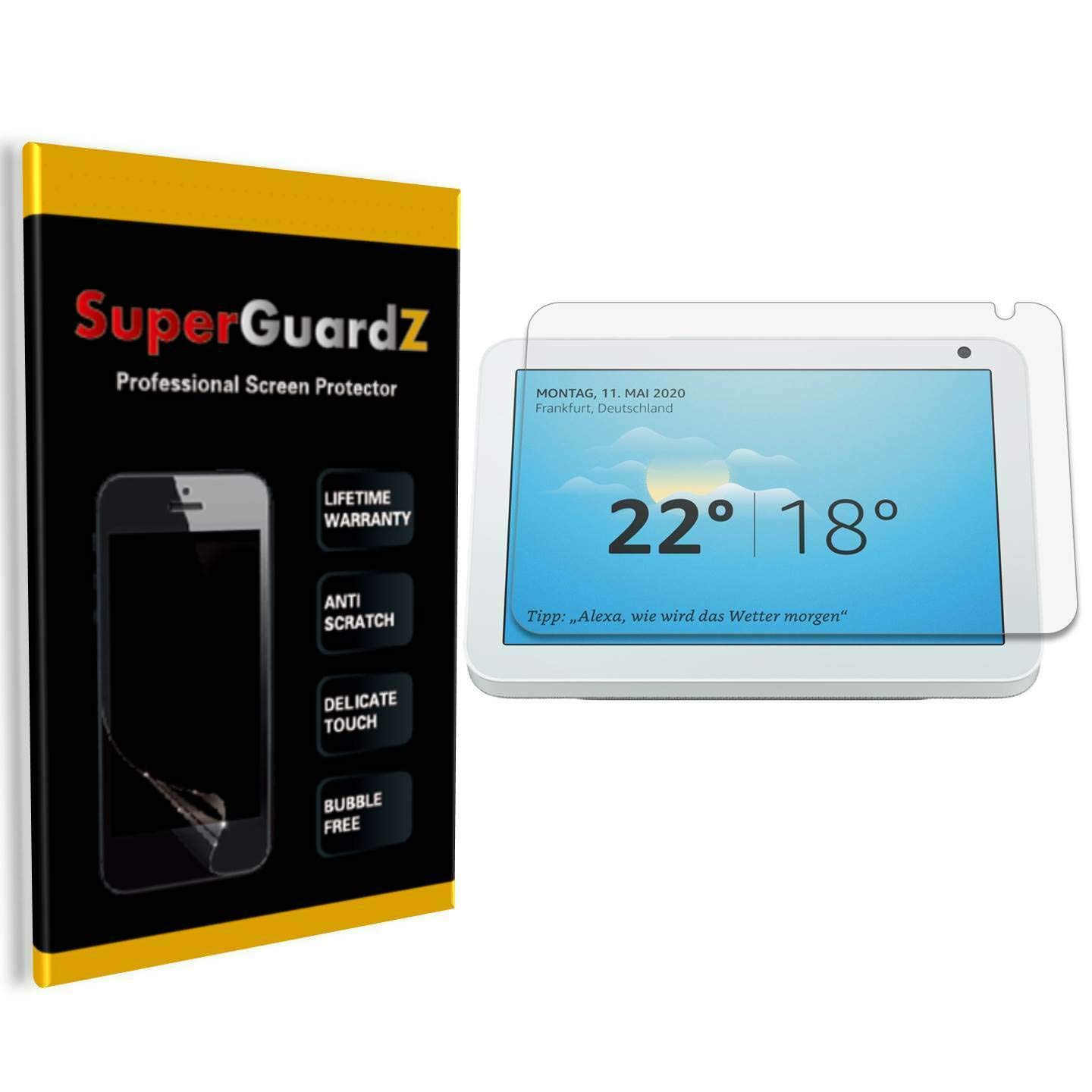 [3-Pack] for Echo Show 8 (1st Gen) Screen Protector - SuperGuardZ, Anti-Glare, Matte, Anti-Fingerprint, Anti-Bubble [Lifetime Replacement]