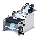 Sumeve Manual Round Labeling Machine, Bottle Label Applicator for Round Bottles(White)