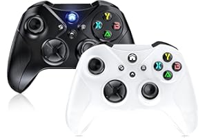 GAMROMBO [Need to Upgrade] 2 Pack Wireless Controller Replacement for Xbox One, Xbox Series X/S, Xbox One X/S Console, Android/iOS/PC Windows, with Dual Vibration/Motion Sensor/Audio Jack/Turbo/Marco