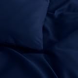 MOONLIGHT20015 Double Duvet Cover Navy Solid 200x200 with 2 Pillowcases view 6