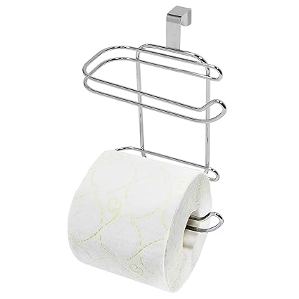 Bath More11 Wall Mounted Double Roll Holder Hanging Over Tank