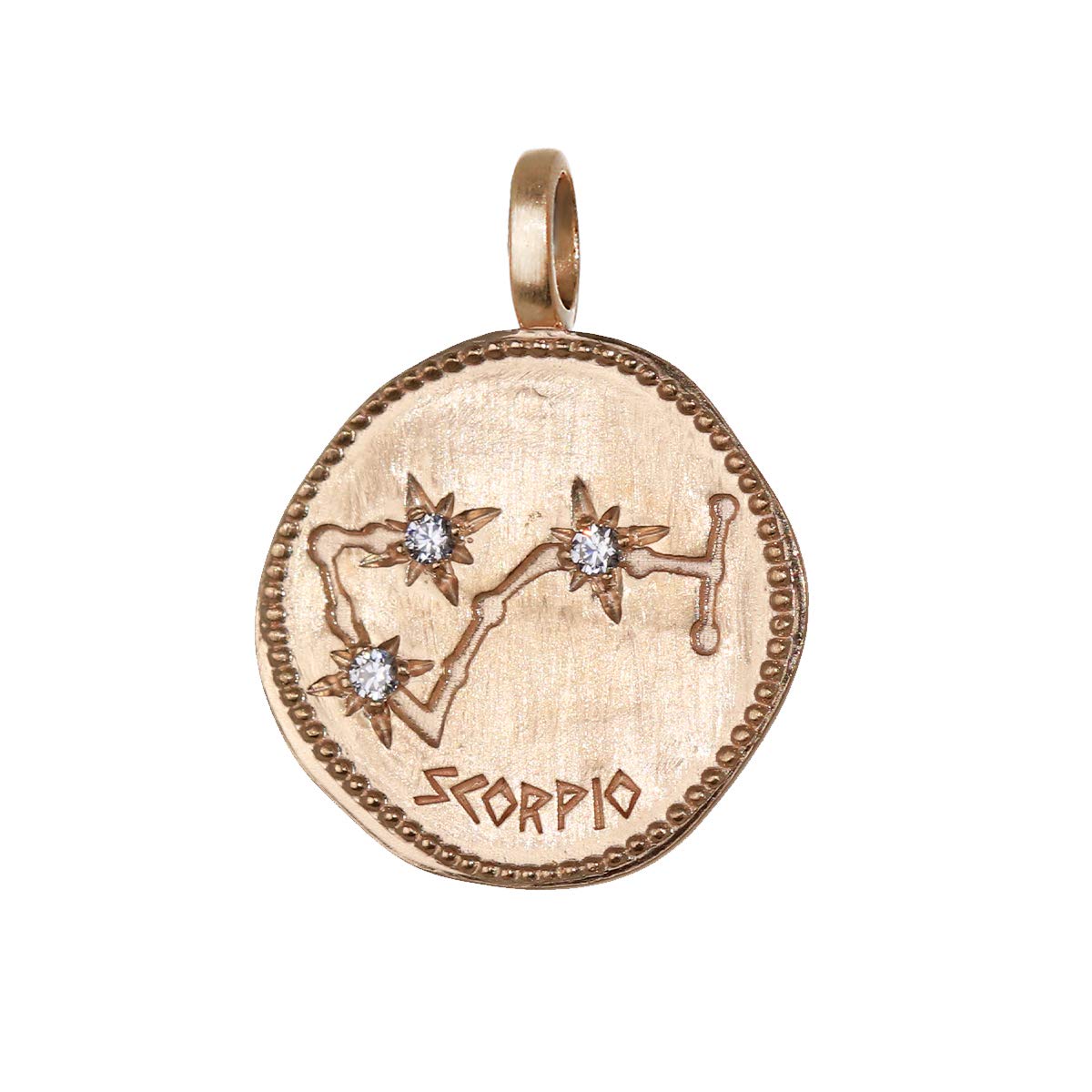 NKlaus Scorpio Star Sign Gold Plated 18k Gold 16mm Pendant Horoscope Zodiac 1683