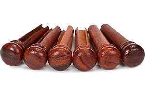 Miwayer Cocobolo Wood Guitar Bridge Pins Replacement Parts Brown for 6 & 12 String Acoustic Guitar (Pure Cocopolo Wood)