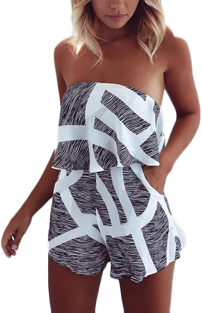 Jumpsuit Damen Elegant Kurz Sommer Elegant Festliches Mädchen Overall